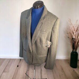 NWT The Limited Pine Green & Black Tweed Blazer Size XXL